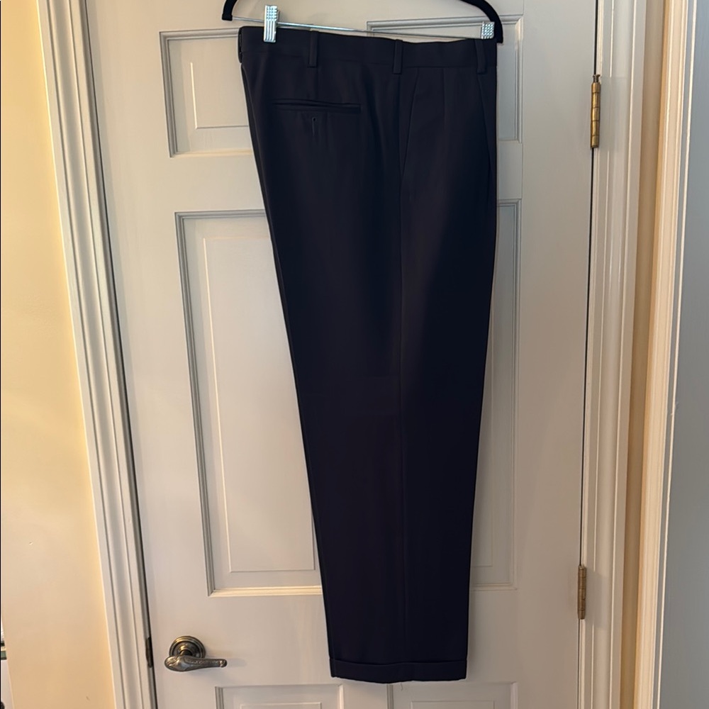 Perry Ellis Black Dress Pants Classic Straight-Leg